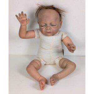 Ashton Drake Denise Farmer Reborn Doll Rooted Hair Cloth Body 16" Lifelike Baby